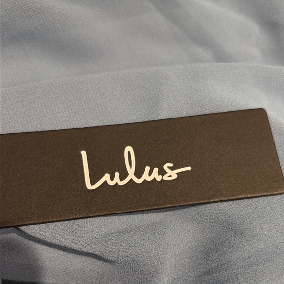 Lulu's Dusty Blue Pleated V-Neck Jumpsuit - Picture 2 of 8